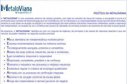 Políticas do Sistema Integrado Metaloviana